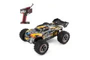 Wltoys 184008-B Remote Control Car 2.4GHz 1/18 All Terrain Remote Control Truck 60KM/H High Speed Off Road Car with Brushless Motor LED Light Zinc Alloy Gear (Yellow , 1 battery)