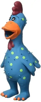 's 11.5-Inch Latex Polka Dot Globken Chicken Dog Toy, Assorted Color - 1 Count