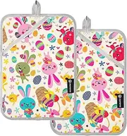 Pot Holders Set of 2 Heat Resistant Kitchen Cute Colorful Bunnies Oven Mitts Potholders Oven Potholders BBQ Pots