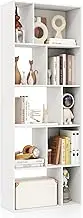 Giantex 5-Tier Bookshelf, Bookcase Home Organizer Display Shelf, Wood Storage Shelf w/ 10 Compartments, Floor Standing Room Divider, Freestanding Wooden Open Storage Rack for Home Study Living Room
