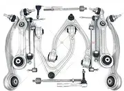 14 Pieces Suspension Control Arm Ball Joint Stabilizer Link Tie Rod Kits Compatible for Mercedes S Class W222 C217 Two-Drive
