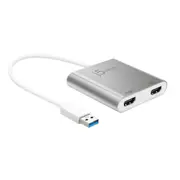 USB 3.0 to Dual HDMI 4K 1080p UHD Multi-Monitor Video Adapter Cable PC Laptop