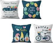 Luxshiny 1 Set 4 Pcs Easter Home Sofa Throw Pillow Covers Pillow Protectors (Assorted Color)