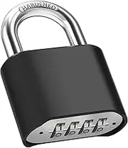 Heavy Duty Combination Padlocks Outdoor, [Weatherproof] Diyife 51.5mm Large 4 Digit Code Locker Padlock with 8mm Thick 304 Stainless Steel Shackle for Home, School, Gate, Shed, Fence, Gym, Garage