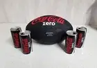 RARE 2008 Coca Cola Zero RUGBY LEAGUE Rubber Football + 4 x Empty Mini cans