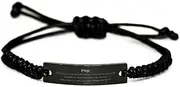 [Generic] Pop Inspirational Black Rope Bracelet - The Lord is near to all who call on him - Perfect Idea Gifts for Birthdays, Graduation, and Christmas - Unique Pop Design for Confidence and Hope, Small, Silver