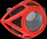 AN Clear Tear Air Cleaner Kit Red Anodized Harley Dyna Super Glide Sport 99-05