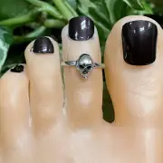 Gift For Women's Fancy Unique Style Adjustable Toe Ring Solid Metal 925 Silver