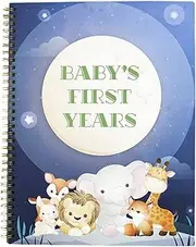 Wsymxuo Memory Book, Newborn Scrapbook, Record Important Milestones, Favorite Photos Journal First Year Book Keepsake for Boys