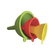 3pc Avanti Silicone Liquid/Oil Funnel Hopper Cooking Utensil Set w/Hanging Loops