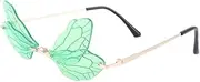 MERRYHAPY 1 Pc Sunglasses Fairy Shades Glasses Womens Fairy Wings Cosplay Eyeglass Butterfly Glasses Summer Party Glasses Rimless Eyewear Wing Glasses Fishing Clothing Metal Girl Child