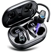 Bluetooth Headphones Sports Wireless Earbuds Digital Display With Earhook