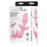WhipSmart Furry Tales 3.5 Inch Silicone Piggy Tail Butt Plug-(ws3509)