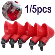 1/5Pcs Automatic Fowl Drinker Bird Feed Coop Poultry Chicken Water Drinking Cup