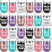 Suclain CNA Appreciation Gifts Employee Thank You for Being Awesome Wine Tumbler for Staff Coworker Graduation Gifts Inspirational Appreciation Keychain, Tumbler(Fresh Colors,24 Sets)