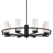 Telbix Lighting Eamon 8 Light Iron & Glass Circular Candle Style Pendant Light