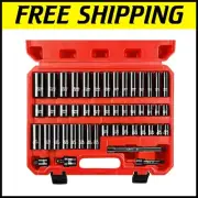 Compact 48-Piece Chrome Vanadium Socket Set in Sturdy Storage Case - 3/8" Drive