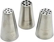 Tumtanm 3 Pcs Grass Piping Nozzles, Seamless Grass Piping Tips, DIY Piping Icing Nozzle Tool for Cupcakes