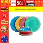 12Pcs Gibson Mauna Dinnerware Set 4 Assorted Colors Burgundy/Blue/Green/Yellow