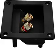SWOOMEY DIY Audio Connector Square Binding Posts 2-Way Speaker Terminal Cups Pure Copper for Car Stereo Home Audio DIY Projects