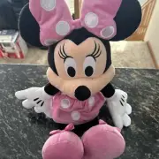 Disney Store Minnie Mouse Medium 18'' Plush Pink New