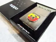 Zippo Oil Lighter Abarth Emblem Logo Silver Red Yellow Brass Regular Case Japan