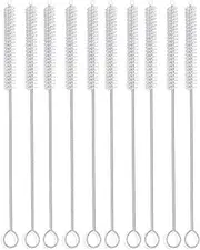 Gouiia Straw Cleaner Brush Extend 12 inch, Extra Wide 10mm diam Pipe Cleaners, Extra Long Straw Brush for Sippy Cup, Water Bottle and Tubes, Drinking Straw Cleaning Brush Set 10 Pack