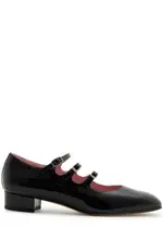 Carel Ariana Patent Leather Mary Jane Flats - Black - 37 (IT37 / UK4) 37 (IT37 / UK4)