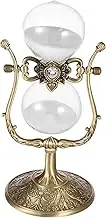 AwObEpl Vintage 30 Minute Hourglass Sand Timer Metal Frame Decorative 30 Minute Sand Timer for Home Desk Office Decoration Bronze (White Sand)