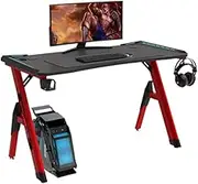 Gaming Desk Office Table Desktop PC Computer Racing Laptop RGB Light Red
