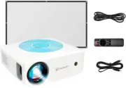 Vankyo Leisure E30TB Bluetooth 1080p Video Projector with Projection Screen