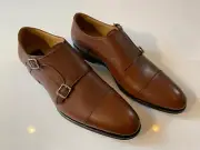 To Boot New York New Men’s Positano Cognac Leather Double Monk Strap Loafers Siz