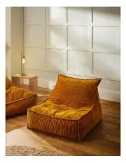 [Cadence & Co.] Luxe Fleece Beanbag Lounge Cover in Mustard