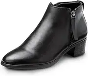 [SR Max] Reno, Women's, Black, Demi Boot Style Soft Toe Slip Resistant Work Shoe
