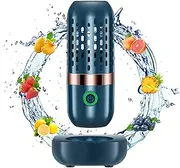 Fruit and Vegetable Washing Machine,Portable Fruit Cleaner Device, Food Fruit Purifier with USB Charging Base for Cleaning Fruit, Vegetable, Rice, Meat (Bule)