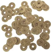 IMIKEYA 100pcs Chinese Feng Shui for Divination and Luck Retro Spiritual for Home Decor Wealth and Random Style