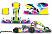 Go Kart Graphics Kit Decal Sticker Wrap For Tony Kart Cadet FLASHBACK