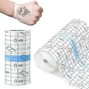 ITADAKU 2 Rolls Tattoo Aftercare Bandage Roll Waterproof Transparent Film Second Skin Bandage for Tattoo Initial Healing and Skin Repair Adhesive Tattoo Supply Wrap (25cm*2m Roll)