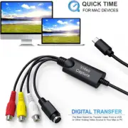 Type C Audio TV Video VHS to PC DVD VCR Converter Easy Capture Card Adapter AU