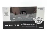 1/64 White 4-210 4wd Tractor With Duals & Red Stripe Decal, Black Chase Unit