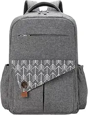 Large Backpack Diaper Bags,Diaper Backpack For Women - Double Layer Waterproof Diaper Backpack - High Capacity Stroller Diaper Pack Built-in USB Charging Port