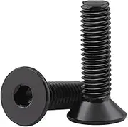 20pcs M10 Length 16-50mm Screws Carbon Steel Countersunk Head Bolts Bolt Black Flat Head Screws(50mm)
