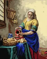 Printed Canvas for Tapestry Gobelin " Milkmaid" 2850M
