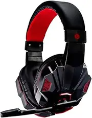 CONGARTENO Gaming Headset with Soft Ear Pads and High Sensitivity Mic Over Ear Headphone with Dazzling LED Lights for Long Gaming Sessions