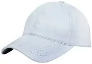 Mens Womens Real Nappa Leather White Adjustable Golf Snapback Plain Baseball Cap