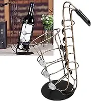 Otufan Wine Bottle Holder, Metal Figurines Saxophone Practical Crafts Wine Rack for Home Decoration Birthday Gift