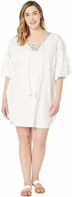 Dotti Plus Size Marrekesh Medallion Caftan Cover Up ~New