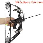 Compound Bow with Arrows Set 30lbs Hunting Bow for Beginner and Teens