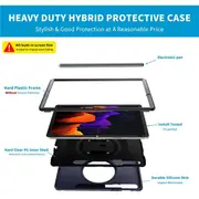Spider Man 3-Layer Multi-Function Tablet Case With Pencil Holder For Samsung Galaxy Tab S7 11.0 T870/T875-Dark Blue
