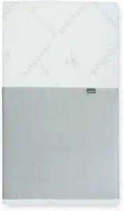 Luxurious Breathe Eze Mattress Protector Sheet, Large, Grey/White
